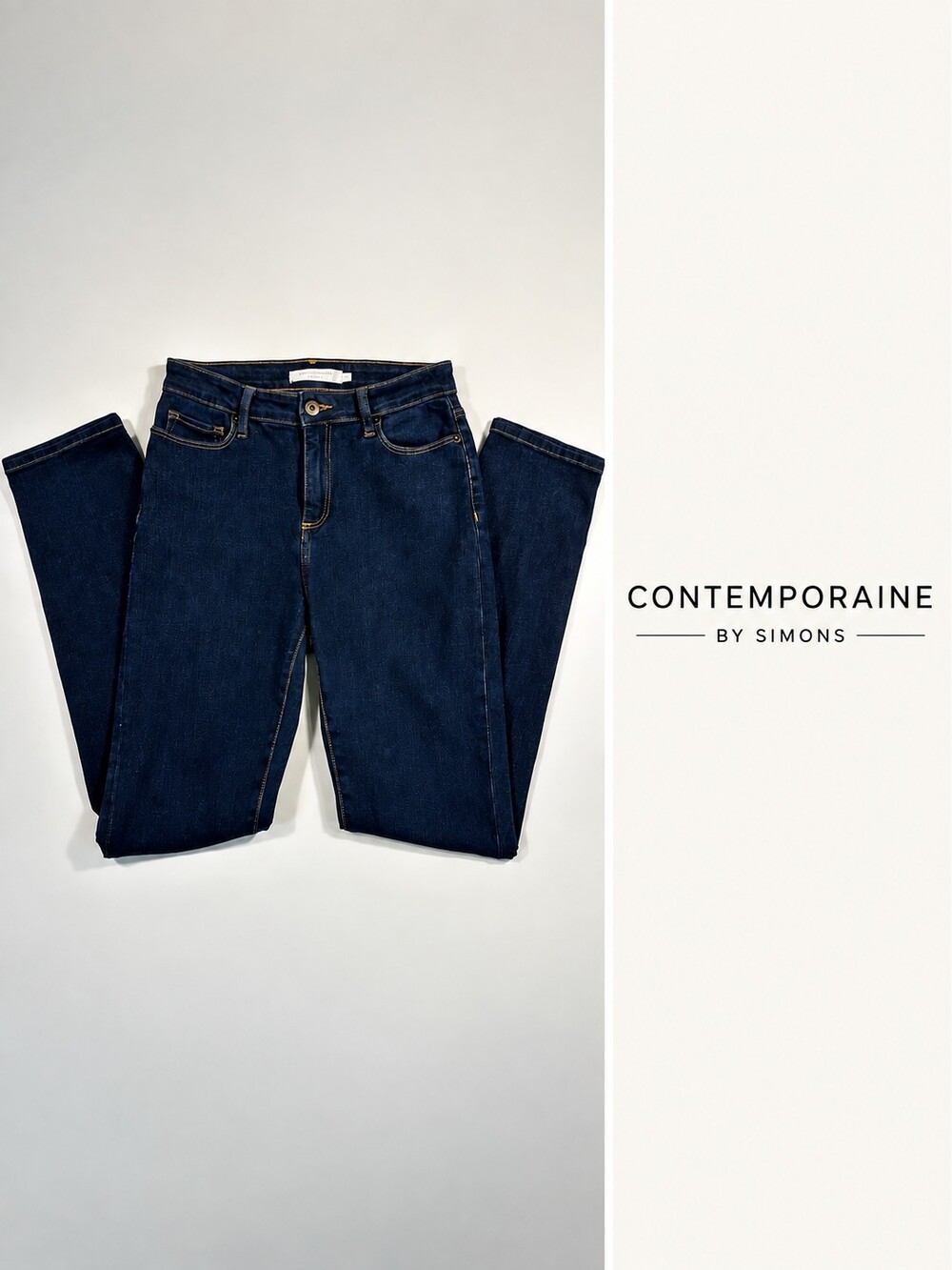 Contemporaine by Simons Size 29 Dark Indigo Straight Leg Stretch Jeans